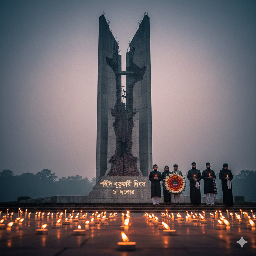 শহীদ বুদ্ধিজীবী দিবস: অমোচনীয় কালিমা ও আলোকবর্তিকার শপথ