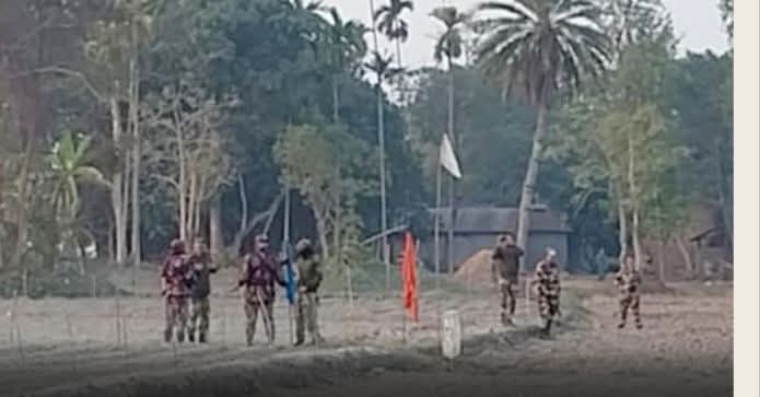 কুড়িগ্রামের ফুলবাড়ী সীমান্তে বিএসএফের সড়ক নির্মাণে বিজিবির বাধা, উত্তেজনা