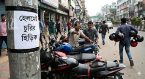 ভুরুঙ্গামারীতে ট্রাফিক পুলিশের কড়াকড়ি হেলমেট না থাকায় বাড়ছে মামলা, সুযোগে সক্রিয় হেলমেট চোর চক্র