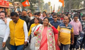 দিনহাটায় বিজেপির থানা ঘেরাও অভিযান